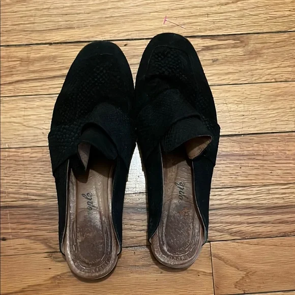 Free People Womens At Ease Loafer Leather Slip On Mules Suede Flats Snake - Picture 6 of 8